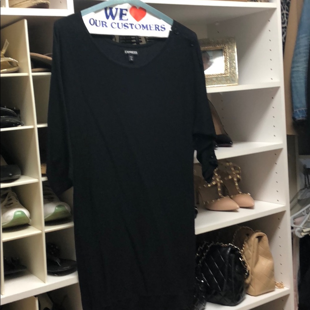 Black Express tunic with 3/4 sleeves